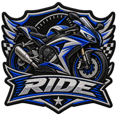 Motorcycle Iron On Patches