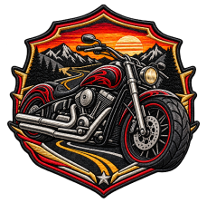 Motorcycle Iron On Patches