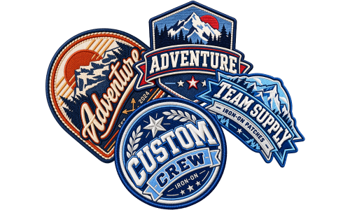 Wholesale custom iron-on patches designed for businesses, teams and bulk orders